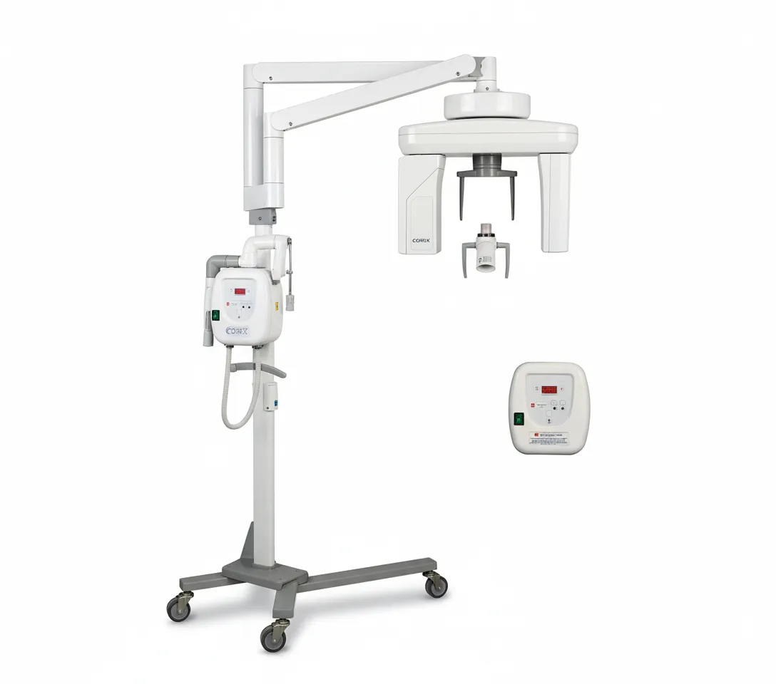 Equipo Corix diseñado para radiografías periapicales odontológicas, demostrando cómo los equipos Corix® mejoran la seguridad y precisión en rayos X.